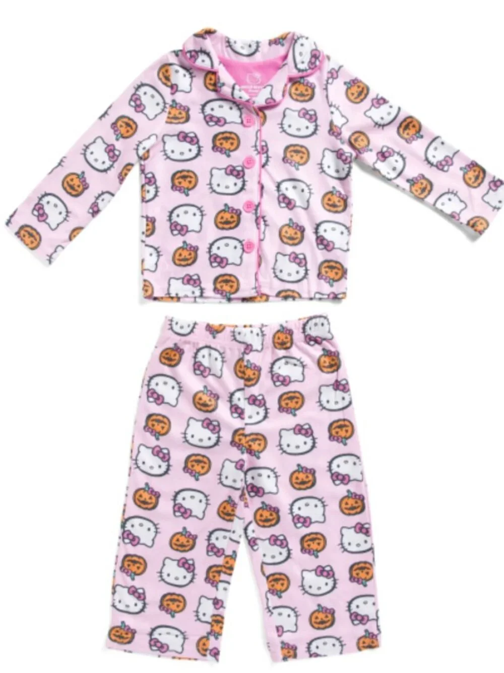NWT HELLO KITTY Girls 2pc Hello Kitty Halloween Pajama Top & Matching Pants Set